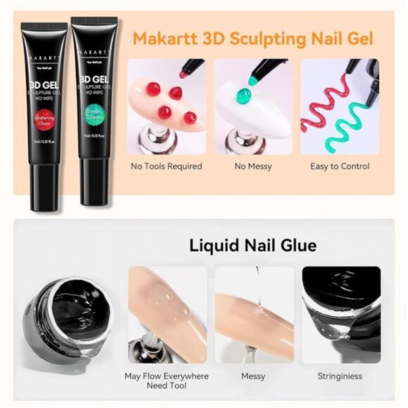 3D Sculpting Gel for Nail Art Kit: 3D Nail Gel for Nail Art, 15ml - Picture 6 of 8